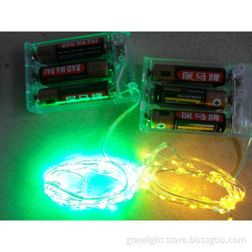 Brightest LED Silver String Light by 3AAA Batteries for Christmas Decoration